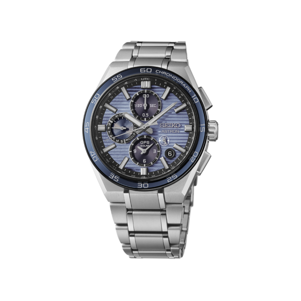 Astron GPS Solar Dual-Time Chronograph in Slate Blue - SSH175J1