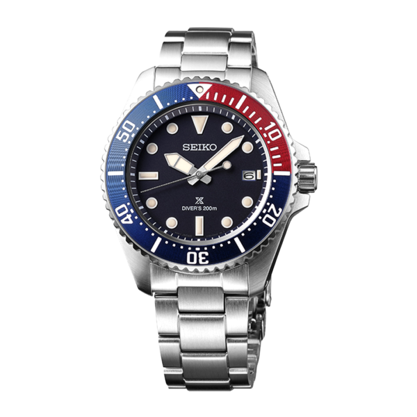 Seiko Prospex Solar Diver’s in Blue-Red-Blue - SNE595P1