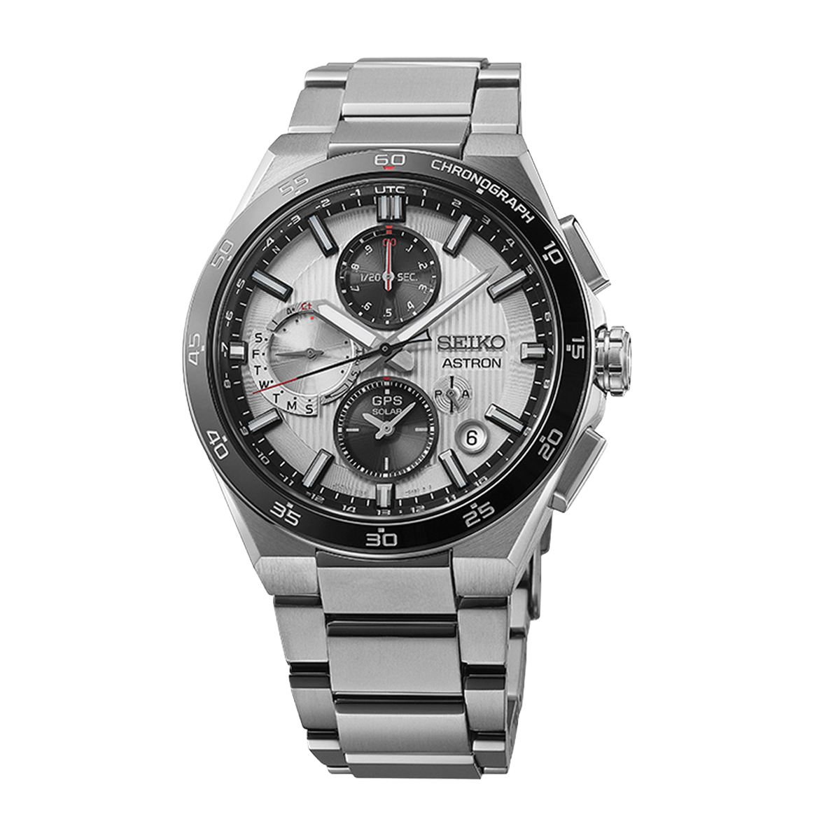 Astron ‘Silvery Night’ 5X GPS Solar Chronograph - SSH153J1