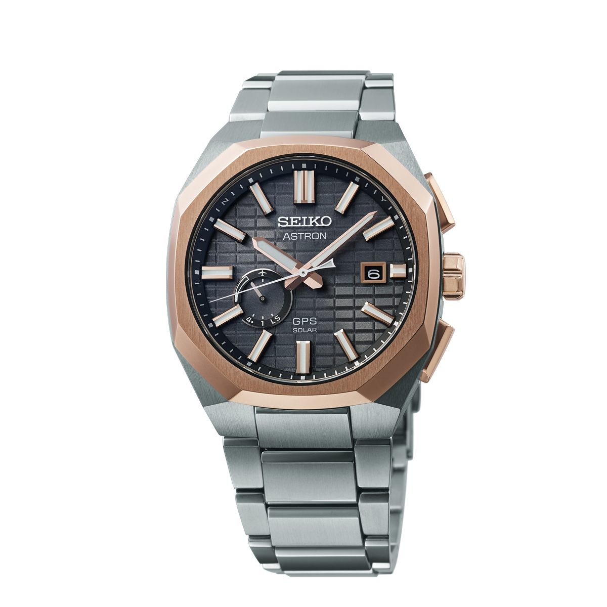 Astron GPS Solar Rose Gold Crystal Box - SSJ014J1